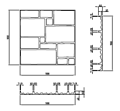 K-5 割石布積模様