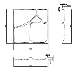 R-6 割石乱積模様